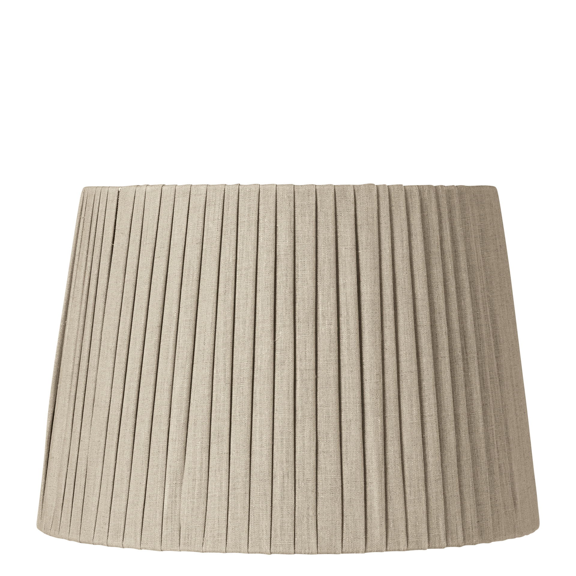 40cm Pleated Linen Lampshade - Natural
