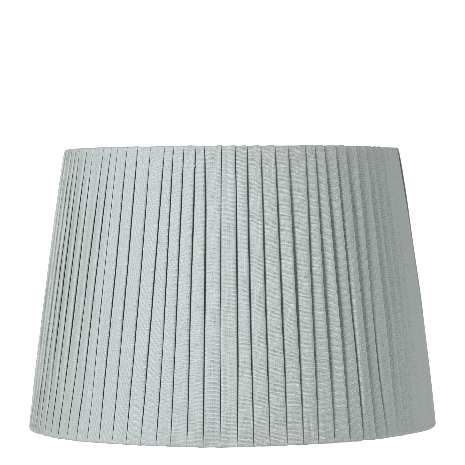 45cm Pleated Linen Lampshade - Grey Blue