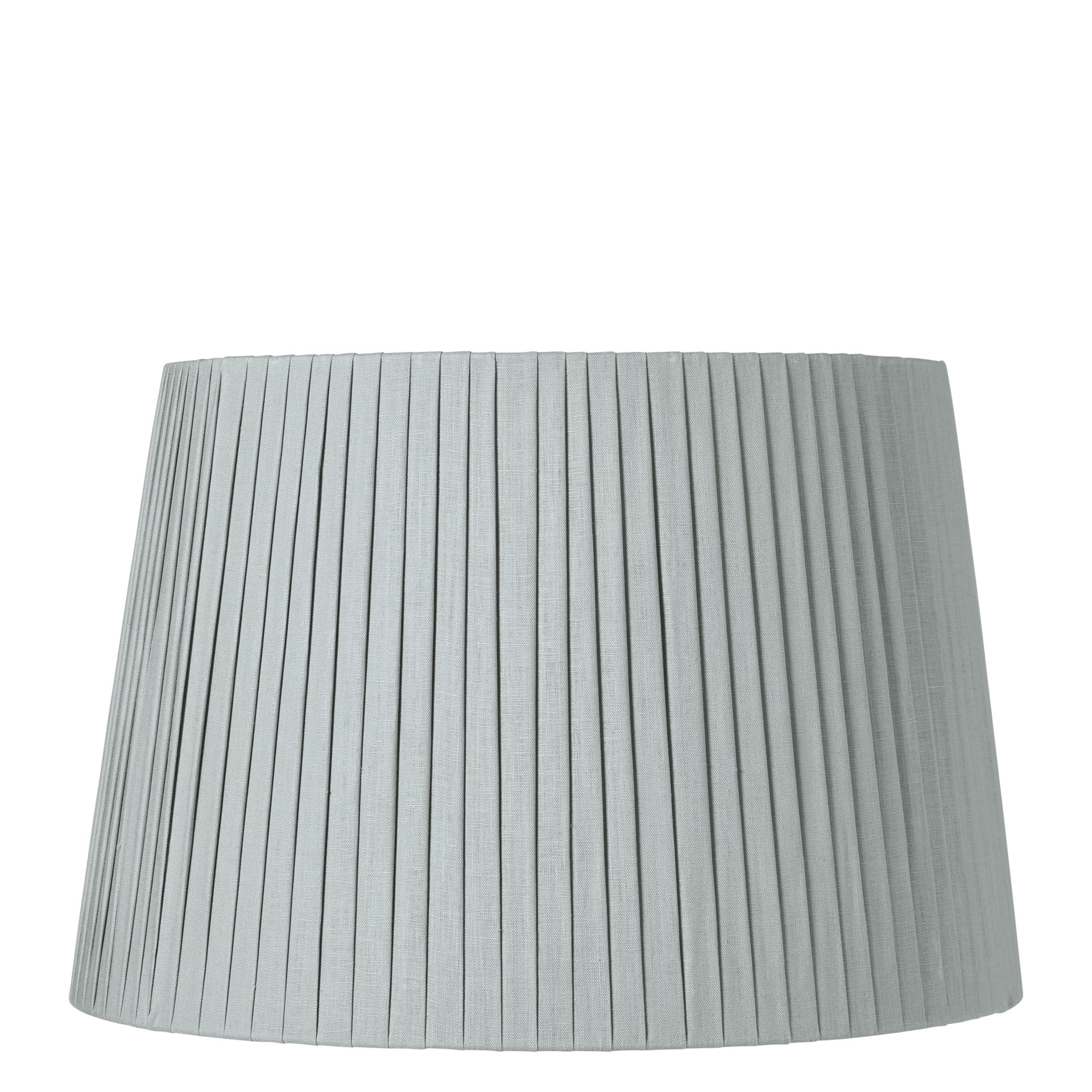 50cm Pleated Linen Lampshade - Grey Blue