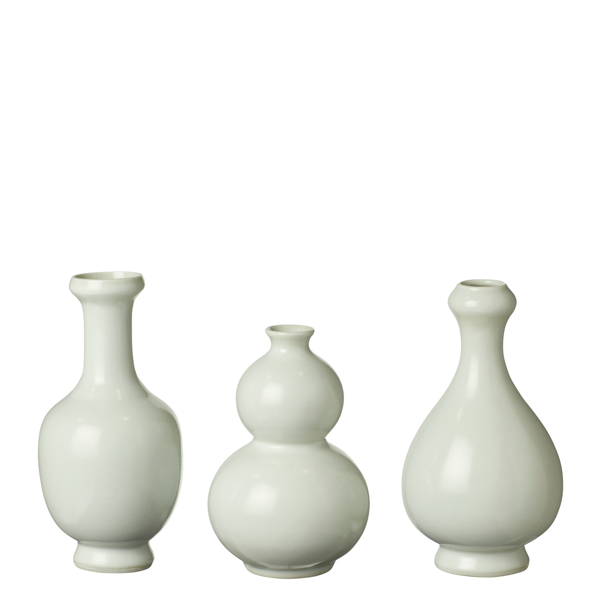 Set of Three Cotteret Mini Vases - White