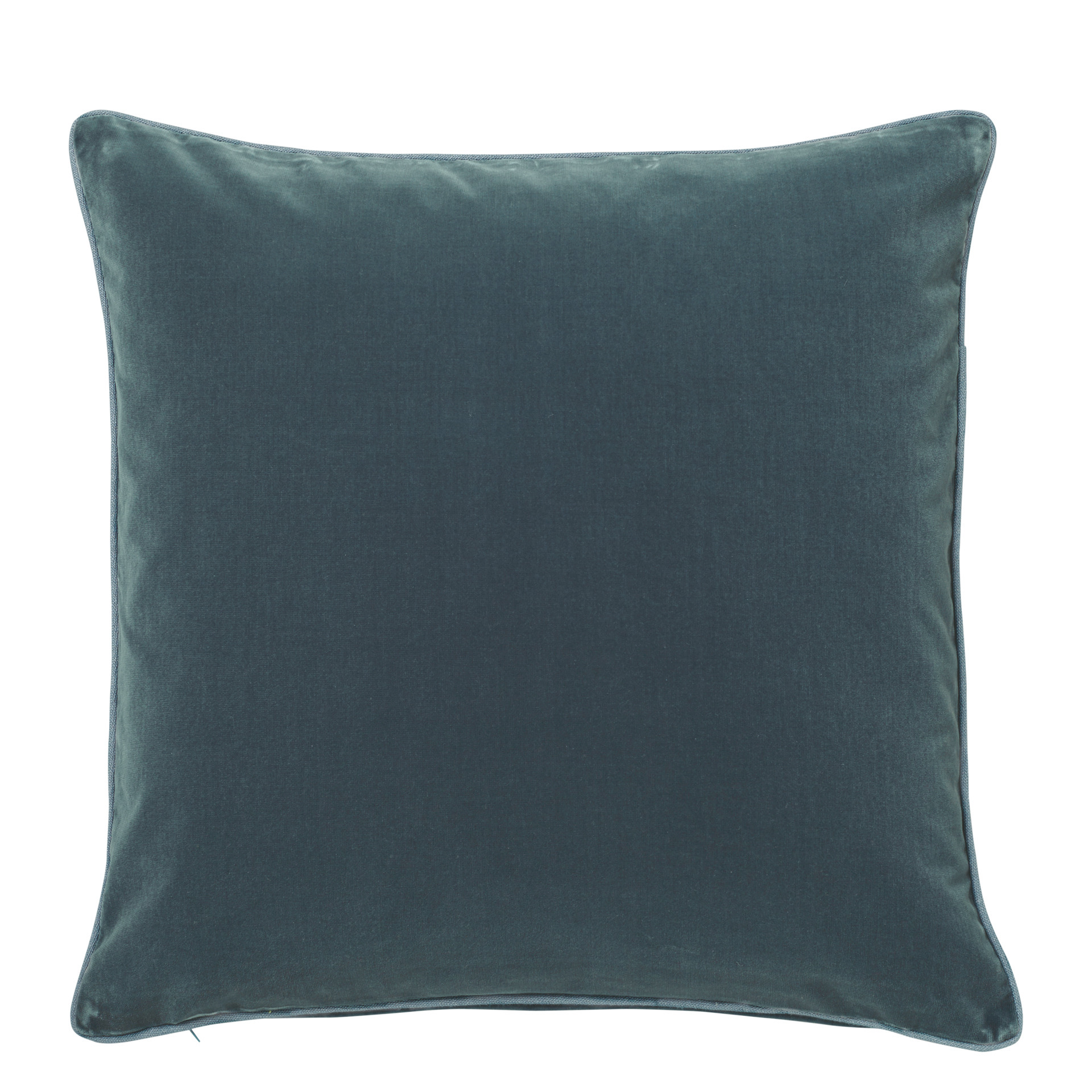 Plain Velvet Cushion Cover, Square - Air Force Blue