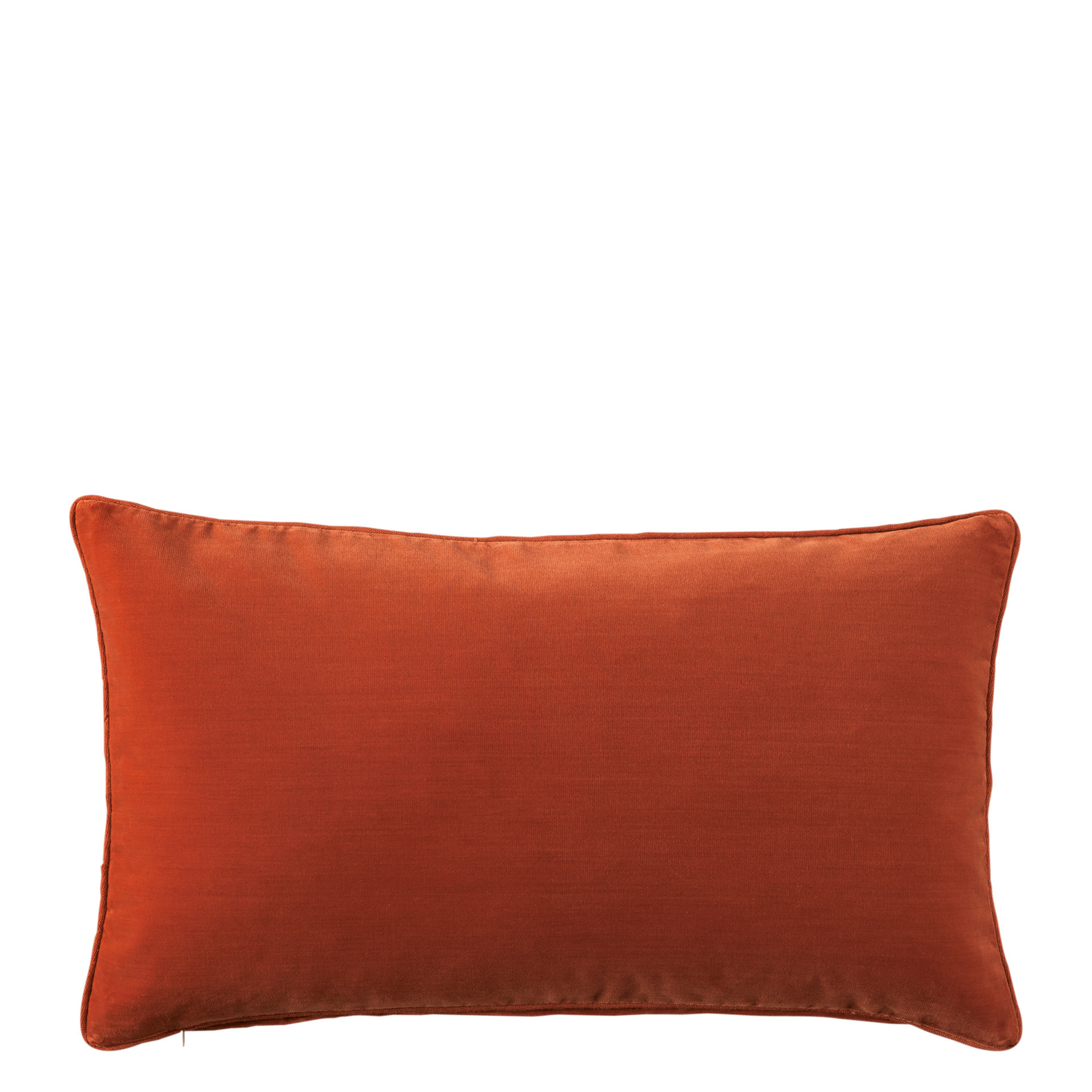 Plain Velvet Cushion Cover, Rectangular - Burnt Orange