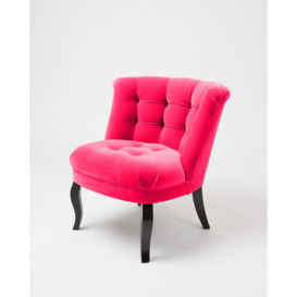 Velvet Fuchsia Pink Tub Chair