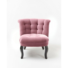 Velvet Pale Rose Pink Tub Chair