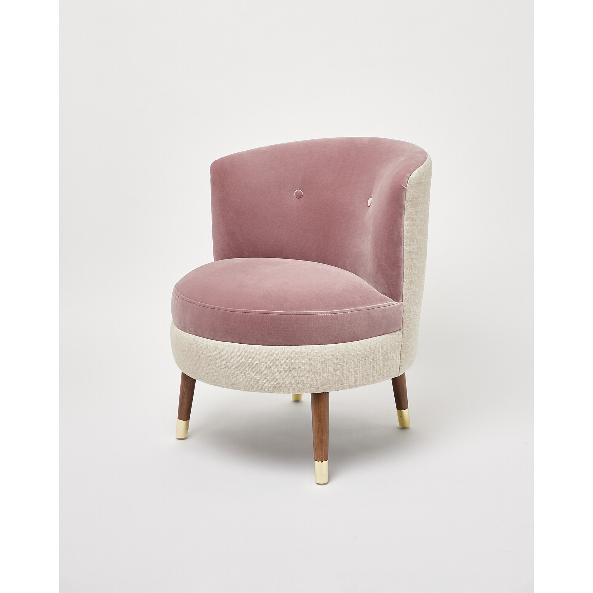 Ola Dusty Pink Velvet Tub Chair