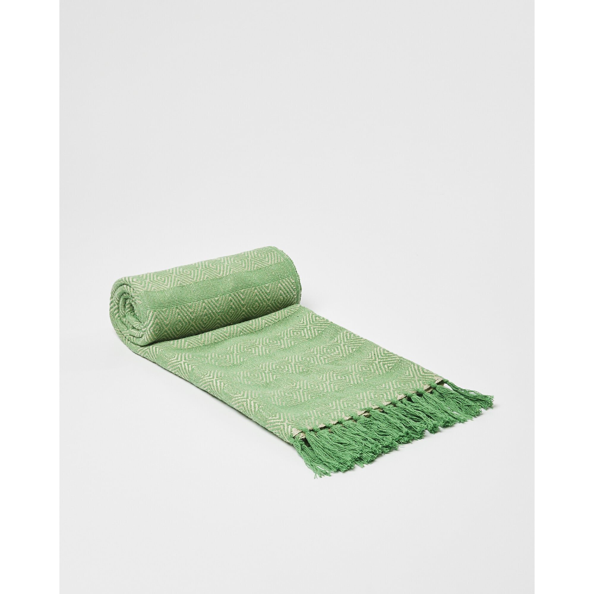 Cleo Green Woven Throw