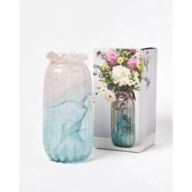 Ione Pink Swirl Glass Vase