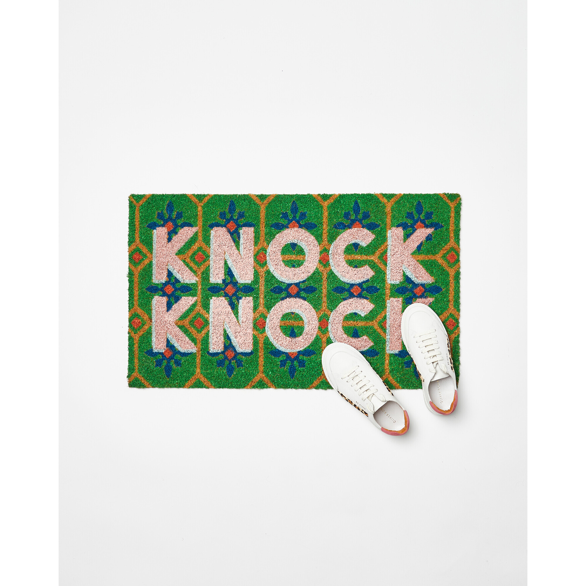 Knock Knock Green Doormat Medium