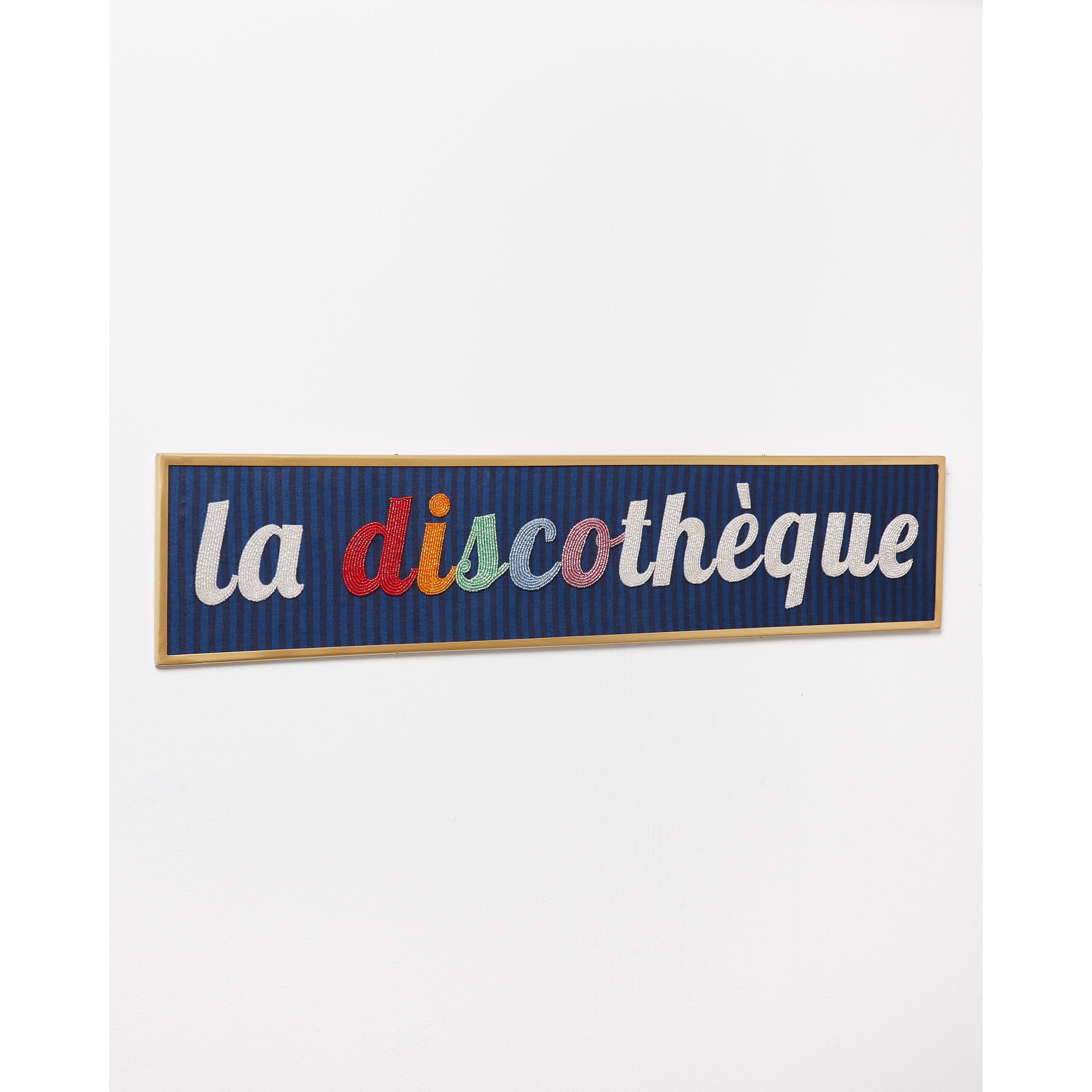 Beaded La Discotheque Fabric Wall Art