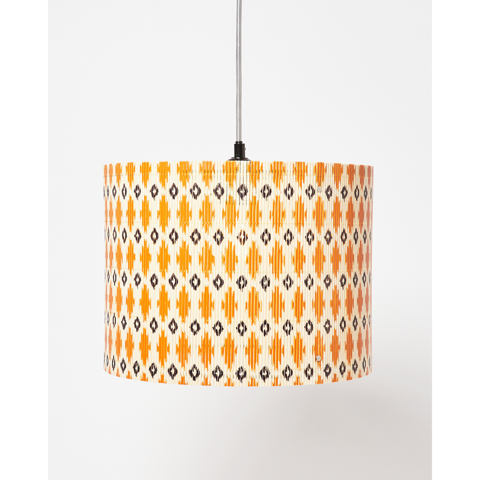 Ena Orange Floral Bamboo Lamp Shade