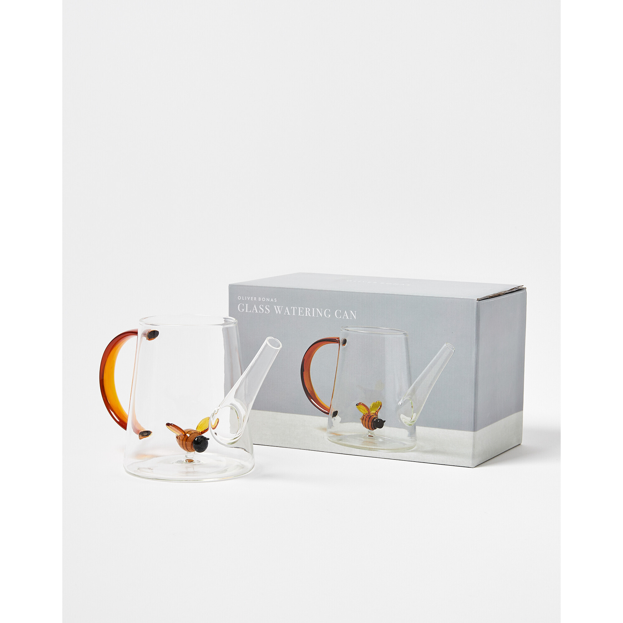 Bee Clear Glass Watering Can