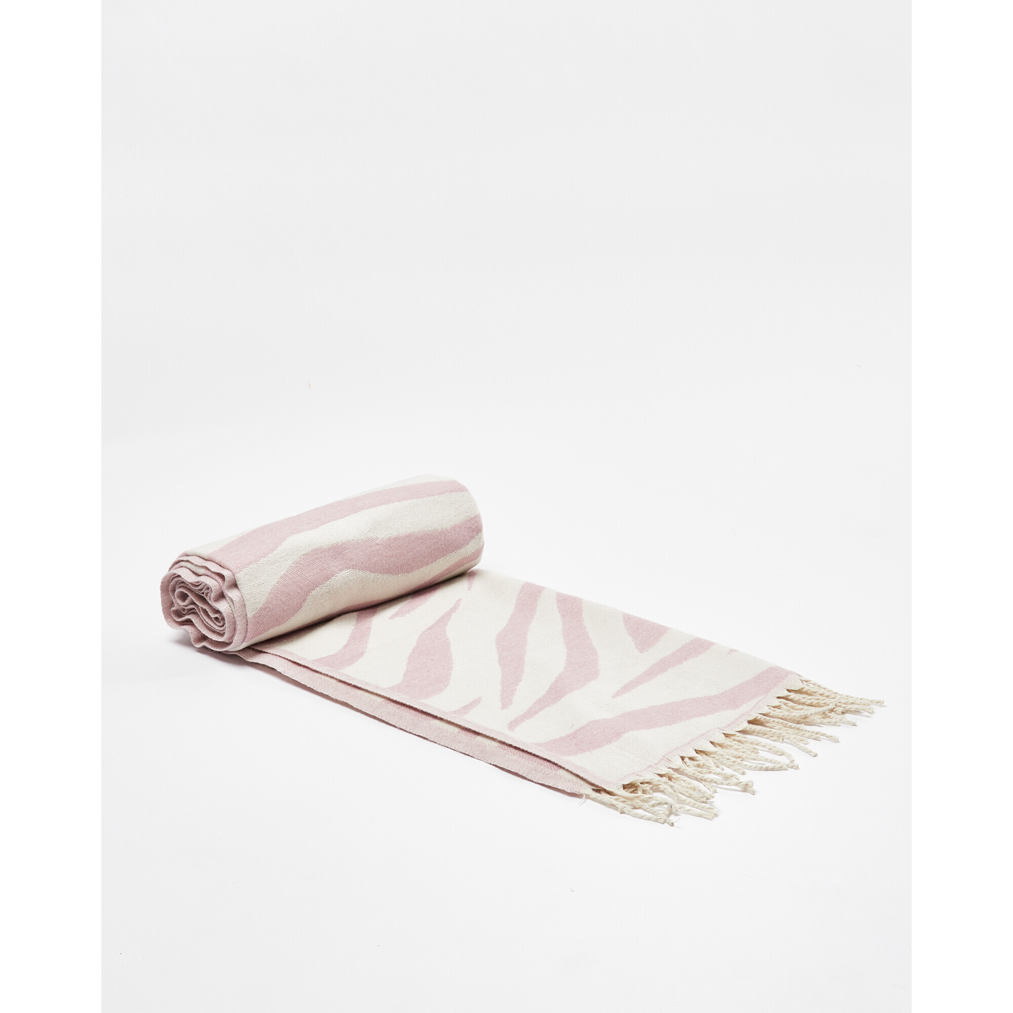 Zebra Purple Jacquard Throw