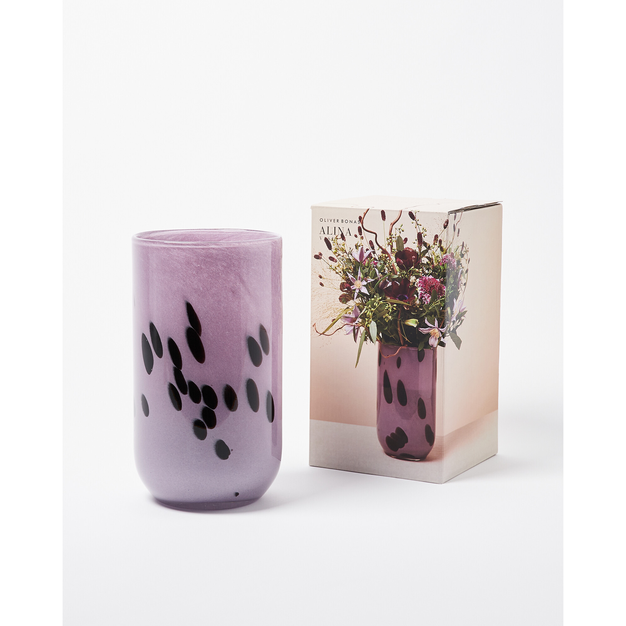 Alina Lilac Purple Glass Vase