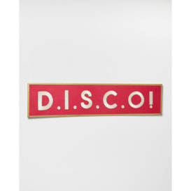 D. I.S. C.O Embroidered Framed Wall Art