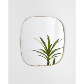 Gold & Glass Square Wall Mirror