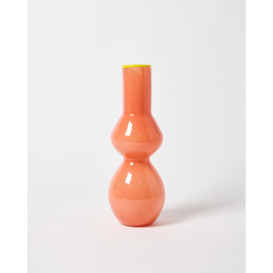 Ferro Red & Yellow Glass Vase