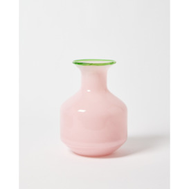 Ferro Pink & Green Glass Vase