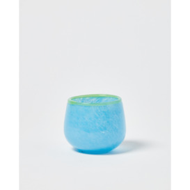 Corallo Blue Glass Tealight Holder