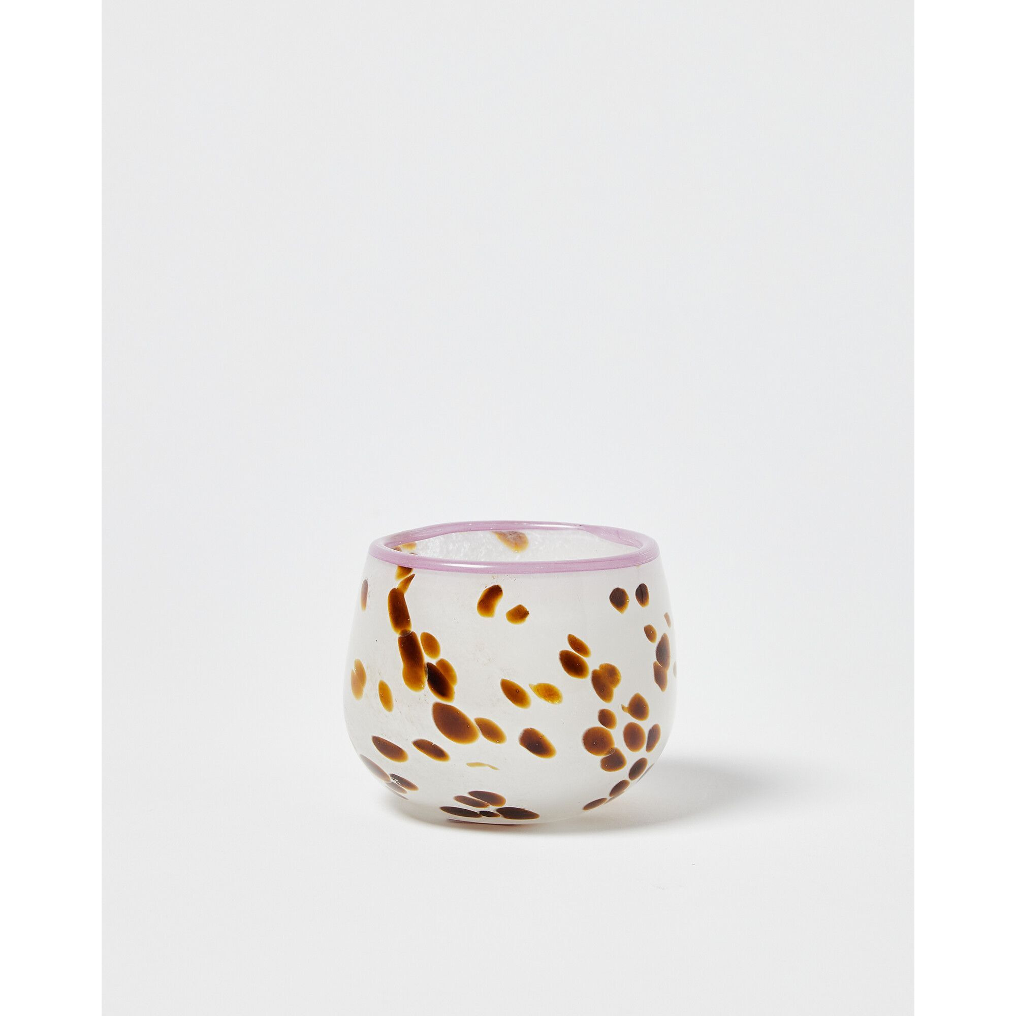 Flores Spotty Glass Tealight Candle Holder