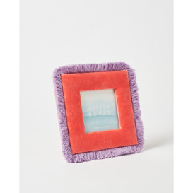 "Issey Fringed Red Photo Frame 4x4"""