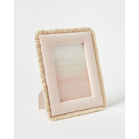 "Issey Fringed Natural Photo Frame 5x7"""
