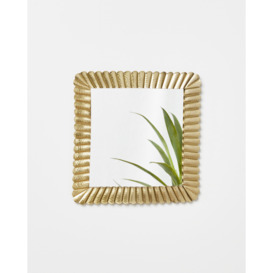 Cordelia Scalloped Gold Metal Wall Mirror