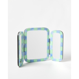 Alyssa Green & Blue Glass Dressing Table Mirror