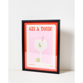 Gin & Tonic Cocktail Framed Wall Art