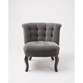 Velvet Dusk Grey Tub Chair