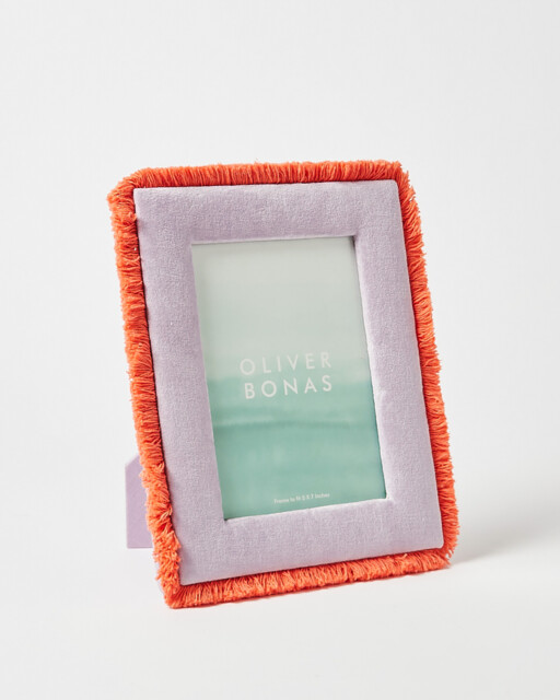 "Issey Fringed Purple Photo Frame 5x7"""