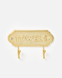 Gold Tone Metal Towels Wall Hook