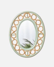 Vero Green Oval Loop Wall Mirror