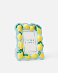"Lemon Yellow Ceramic Photo Frame 6x4"""