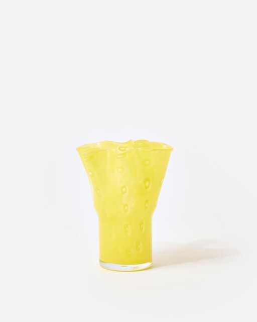 Verde Yellow Glass Vase