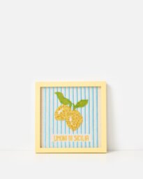 Blue & White Limoni Di Sicilia Beaded Wall Art