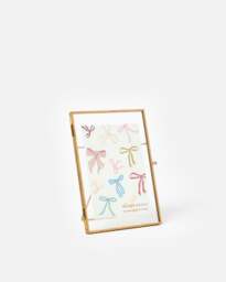 "Gold Tone Brass Standing Portrait Photo Frame 5x7"""