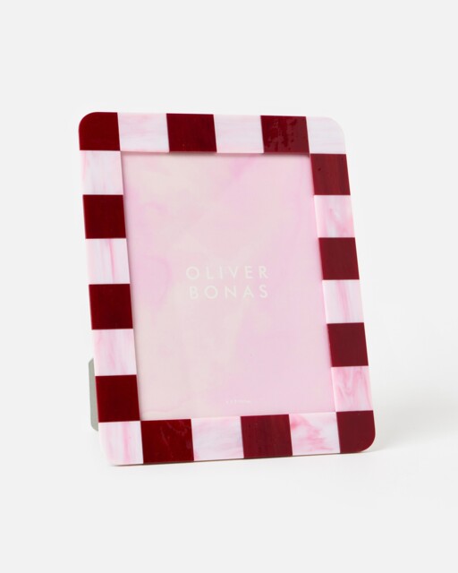 "Alyssa Burgundy & Pink Photo Frame 6x8"""