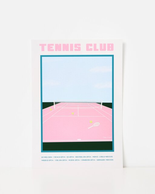 Tennis Club Wall Art Print
