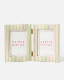 "Reine Green Paper Double Photo Frame 4x6"""
