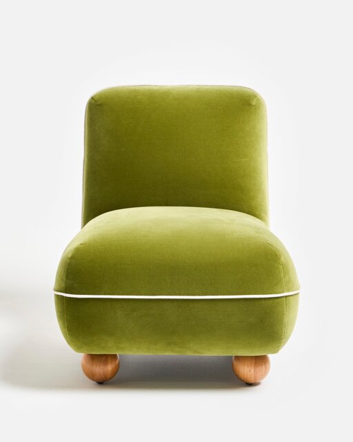 Ana Green Velvet Accent Chair
