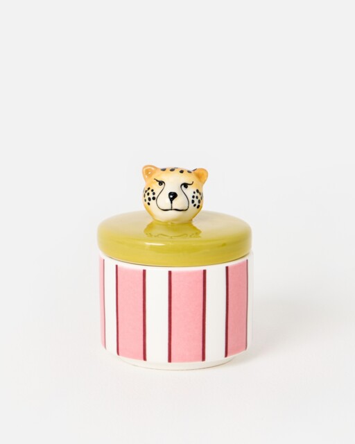 Cheetah Striped Ceramic Scented Candle