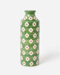 Cassis Green Floral Ceramic Vase