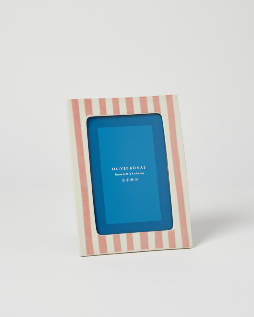 "Taira Pink Ceramic Portrait Photo Frame 4x6"""