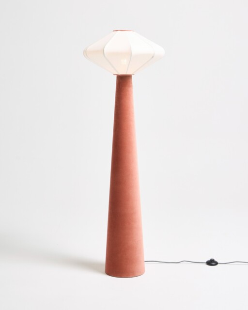 Bianca Terracotta Velvet Floor Lamp