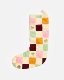 Velvet Patchwork Christmas Stocking