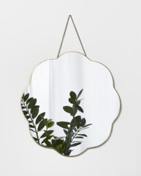 Flora Gold & Glass Scalloped Wall Mirror