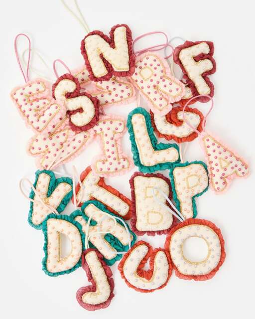 Alphabet Embellished Christmas Tree Decoration P
