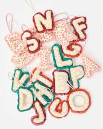 Alphabet Embellished Christmas Tree Decoration P