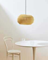 Vadella Yellow Gingham Paper Lamp Shade