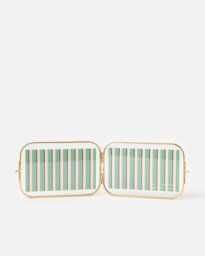 "Gold Tone Brass Curved Double Photo Frame 4x6"""